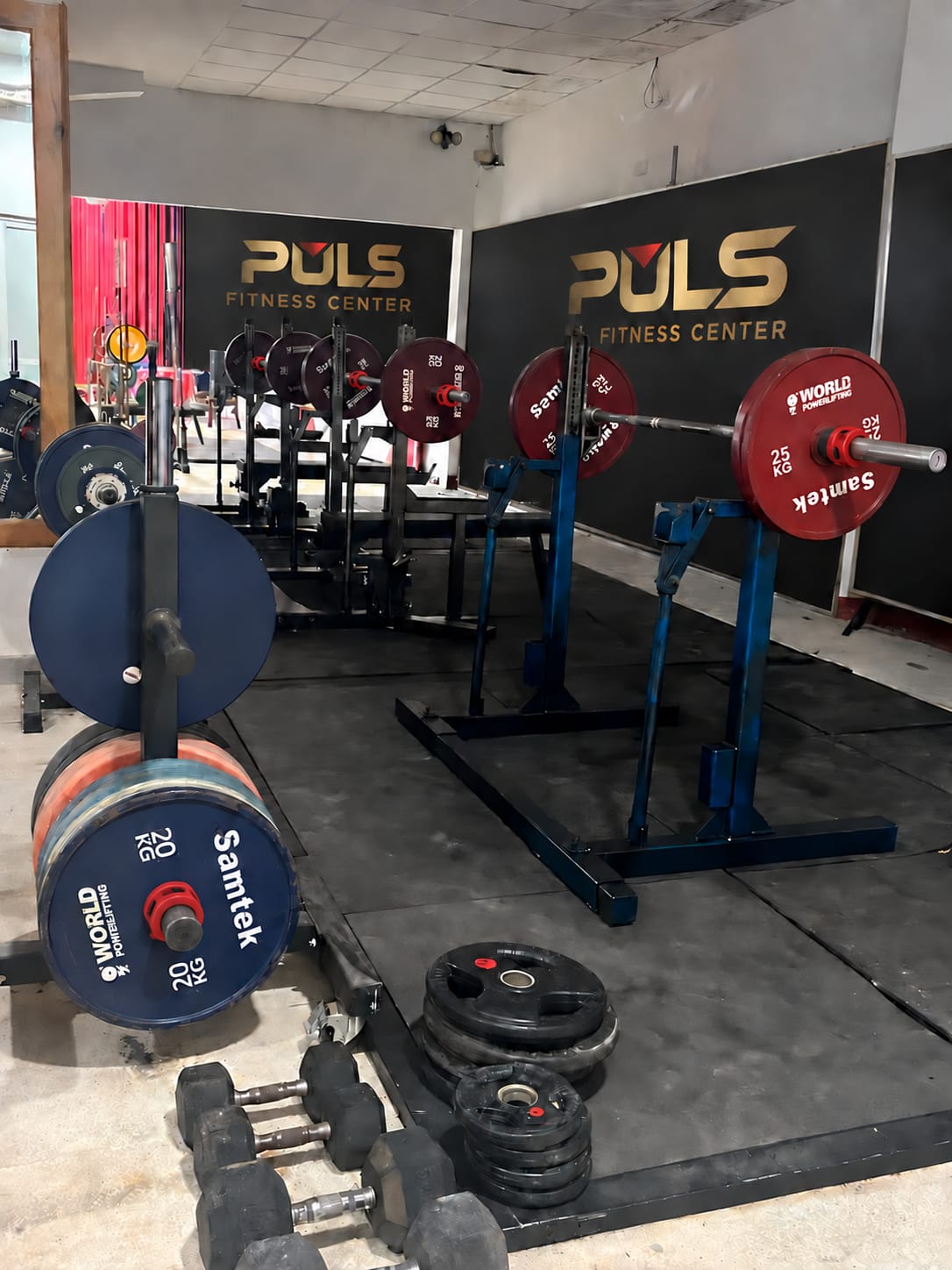PULS gym racks and plates