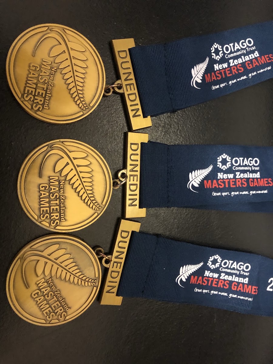 Otago New Zealand Masters Games 3 Gold Medals