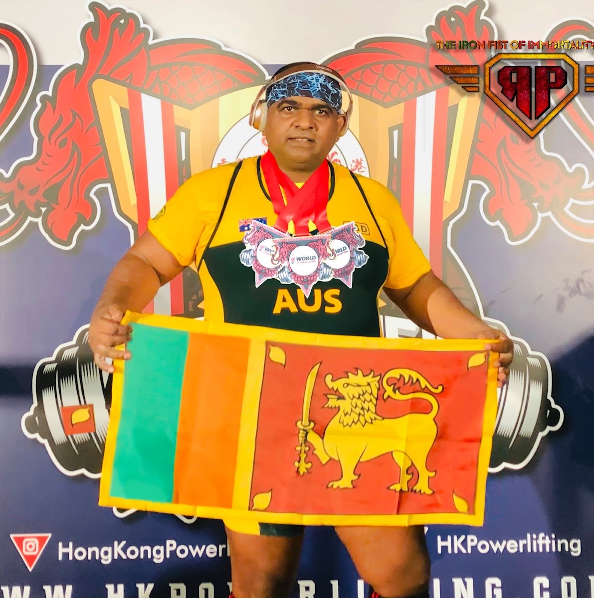 World Powerlifting Hong Kong Flag & Medals